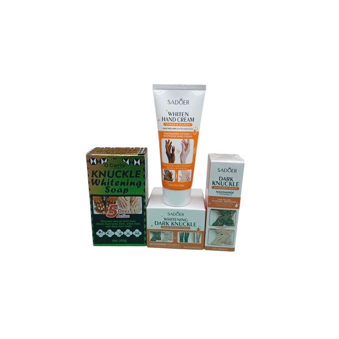 Complete Dark Knuckle Set: Cream, Serum,Hand Cream And Soap.