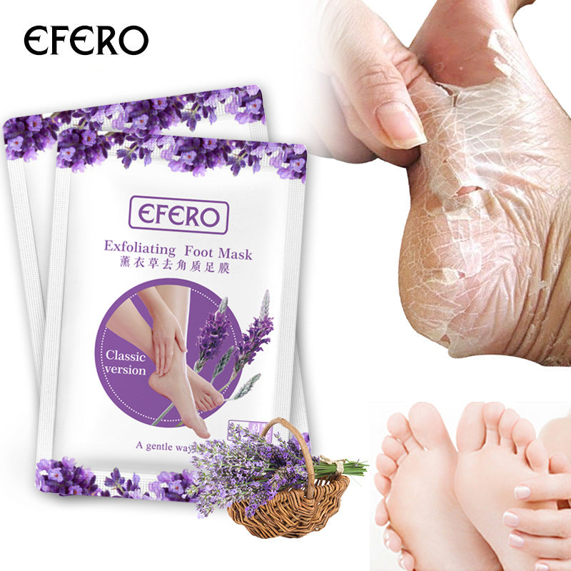 Exfoliating Foot Mask Pedicure Socks Exfoliation for Feet Mask Remove Dead Skin Heels Foot Peeling Mask for Legs with lavender extract Beauty and skin