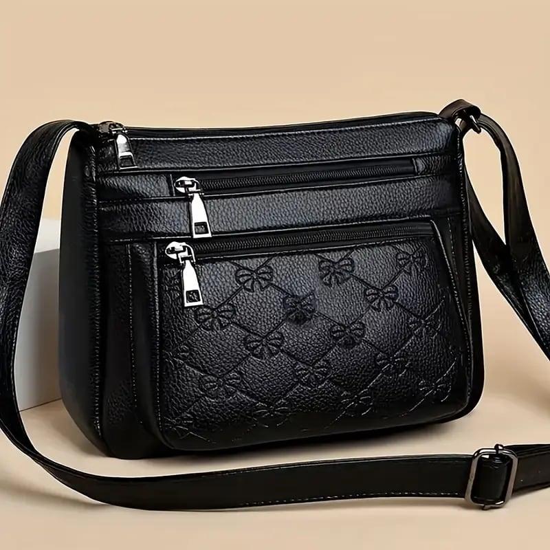 Women'S Shoulder Bag Anti-Aging Embossed Mommy Bag, Made of PU with a Genuine Feel, Crossbody Bag