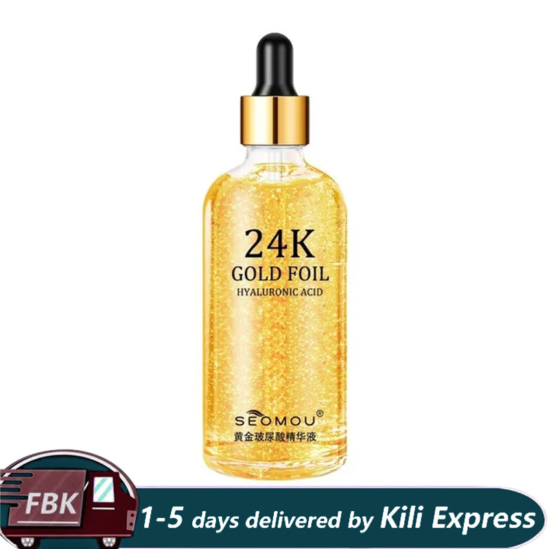24k Gold Foil Essence Serum, Moisturizing Anti-Aging Anti-Redness , Face Skin Serum Nicotinamide