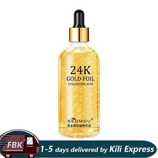 24k Gold Foil Essence Serum, Moisturizing Anti-Aging Anti-Redness , Face Skin Serum Nicotinamide