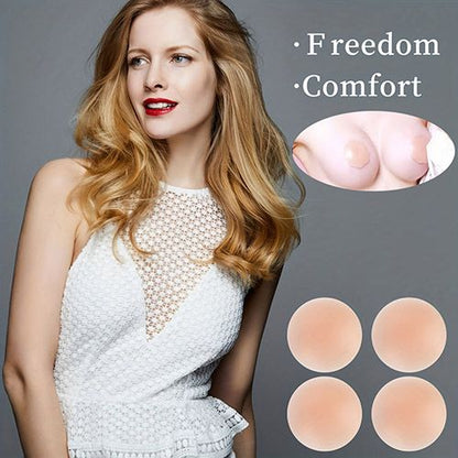 Reusable Silicone Nipple Cover for Women Bra Sticker Breast Petal Strapless Bra Invisible Boob Pads Chest Pasties Intimates Comfortable Lingerie & Underwear Accessories For Everyday Wear