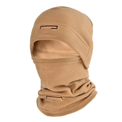Autumn Winter Sports Warmth Velvet Hat Fuzz Neck Cover Outdoor Cycling Face Shield Warmth Shawl Set Unisex Neutral