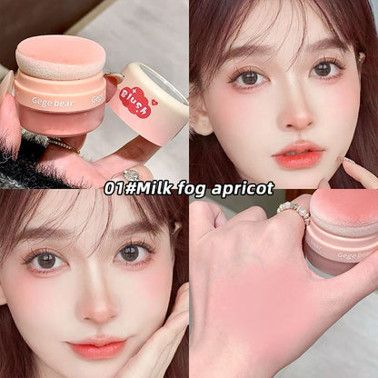 Air sensitive blush pink matte high gloss cosmetic puff natural nude makeup low saturation makeup