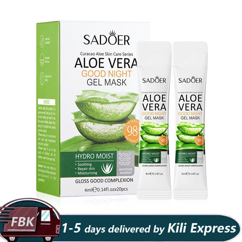 20PCS Aloe Vera Mask Facial Pores Moisturizing Oil-Control Anti-Aging Replenishment Face Care Skin Care