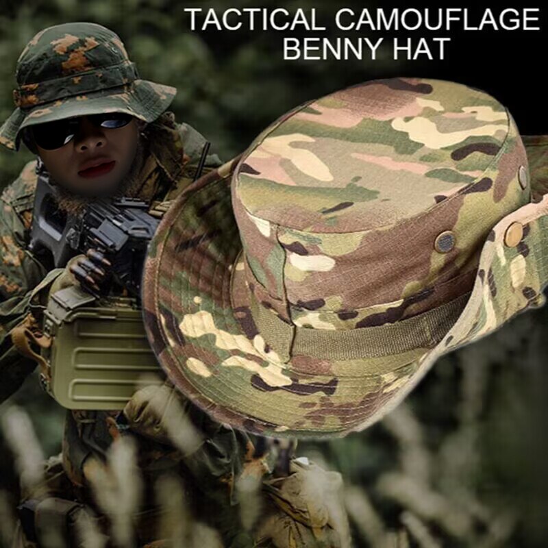 Fisherman Hat Outdoor Large Brimmed Sunblock Fishing Camouflage Round Rim Visor