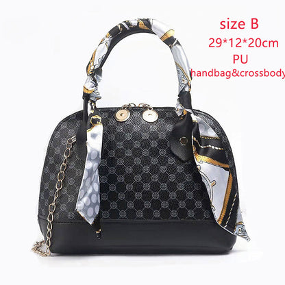New arrival small small sling bag check video fast delivery CaseTek Women's small sling bag Fashion Handbags with scarf ladies Shoulder bag good designPU bag