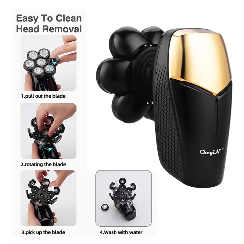 Men's Rechargeable Shaver 7D Floating Shaving Head Beard Trimmer 5 in1 Rechargeable Shaver Multifunctional Trimmer For Men