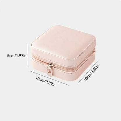 Mini Jewelry Storage Box Portable Home Travel Earrings Necklace Storage Case for Women Ring Organizer PU Leather Display Case