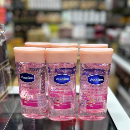 3 Pack Vaseline VITAMIN B3 Intensive Care Body Oil Glowing Skin 3 As Picture Count Body Gel Oil Body Oil Made with 100% Pure Cocoa Butter + Replenishing Oils 6.8oz