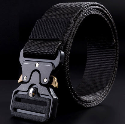 Classic Tactical Belt High Elastic Metal Hook Outdoor Training High Quality New Nylon Soldier Belt