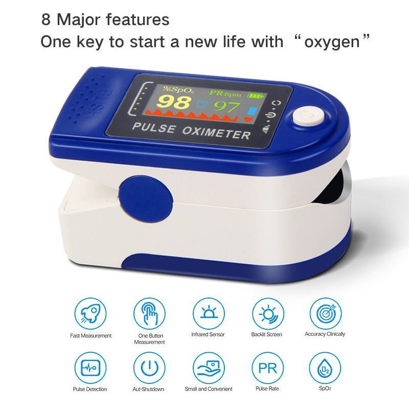 Portable Finger Pulse Oximeter Blood Oxygen Heart Rate Saturation Meter Fingertip Oximetro De Dedo Saturometro Spo2 PI TFT moni