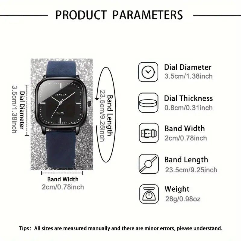 Hot Selling Simple Women's Belt Watch New Square Large Dial Women's Quartz Watch Temperament And Fashionable Women's Watch