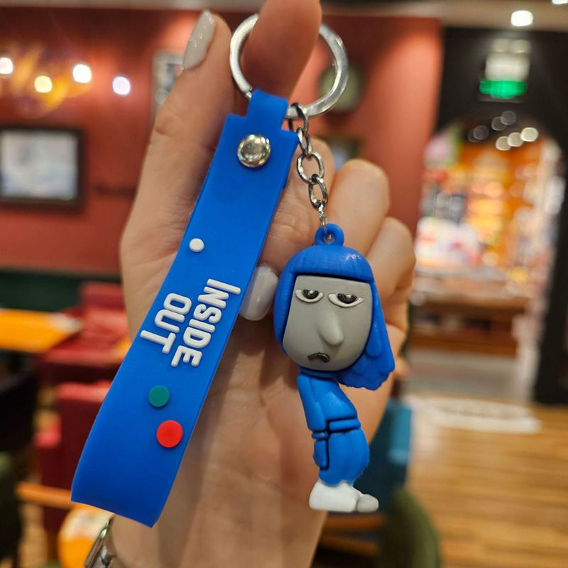 Fun Cute New Inside Out Keychain Pendant Inside Out Cartoon Car Keychain Ring Small Gift