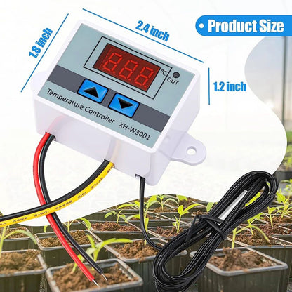 Digital Temperature Controller Thermostat Control with NTC Sensor Probe