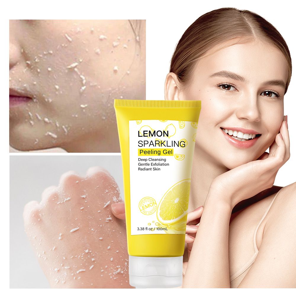 Lemon Exfoliating Peeling Gel Facial Scrub Dead Skin Removing Moisturizing Whitening Nourishing Repair Scrubs Beauty Skincare