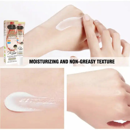 Aichun Beauty Natural Rice Eye Cream - Bags Removal Anti Wrinkle Firming Eye Cream for dark circles and puffiness