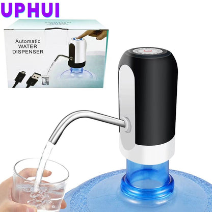 UPHUI Water Extractor Automatic Water Bottle Pump USB Rechargeable Electric Water Bottle Filler Dispenser Portable Universal Water Bottle Pump with Switch for Home Kitchen Office Camping