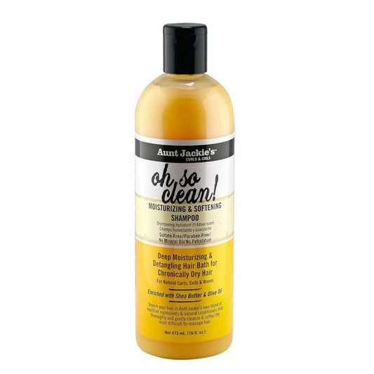 Curls and Coils Oh So Clean Deep Moisturizing and Softening Hair Shampoo for Natural Curls, Coils and Waves, Enriched shea Butter, 12 oz