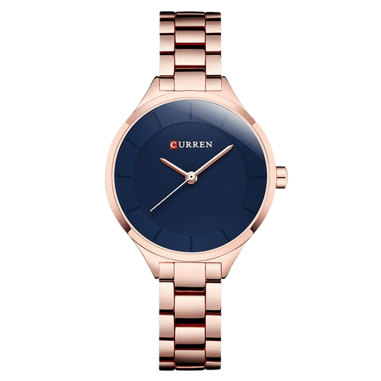 Curren C 9015l Blue Rose Gold Ladies Watch