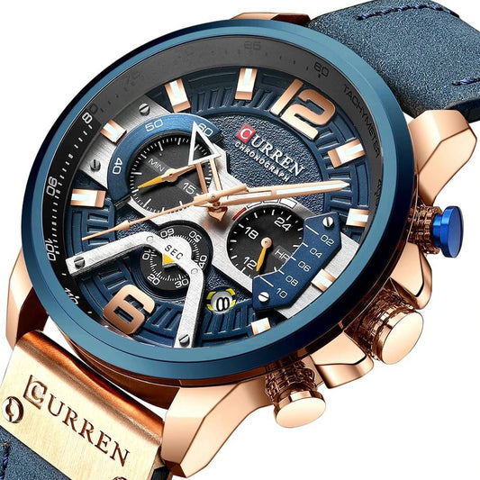 Curren M 8329 Men Leather Wristwatch