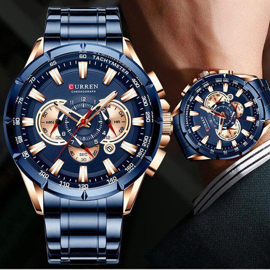 CURREN M 8363 Blue Men Analog Quartz Watch