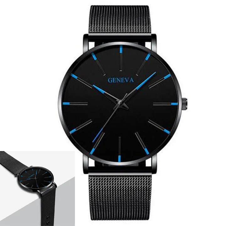 Classic Men's Watch Fashion Watches Men Business Watches High Quality Lover Gift Stainless Steel Mesh Belt Watch For Valentines Gift Fashion Accessories