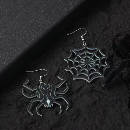 New eco-friendly acrylic earrings, with a unique European and American style. Halloween-themed earrings featuring pumpkins, spiders, cats, and ghosts.