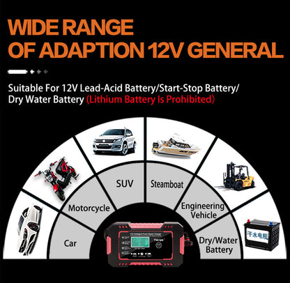 New Arrival 12V/6A Motorcycle Automobile Battery Charger Intelligent Universal Repairable Lead Acid Storage Charger