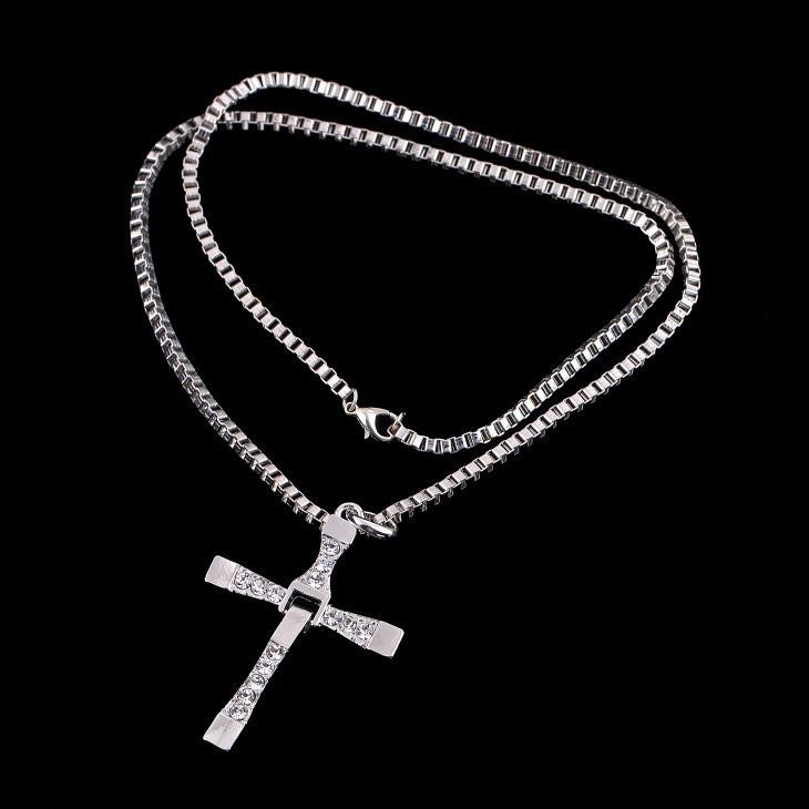 Men's NK Exquisite Stainless Steel Necklace Cross Speed and Passion Cold Style Necklace Personality No Fading Chain