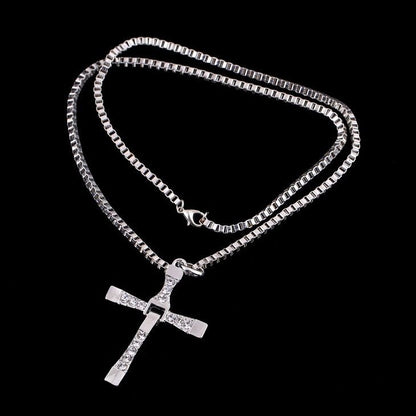 Men's NK Exquisite Stainless Steel Necklace Cross Speed and Passion Cold Style Necklace Personality No Fading Chain
