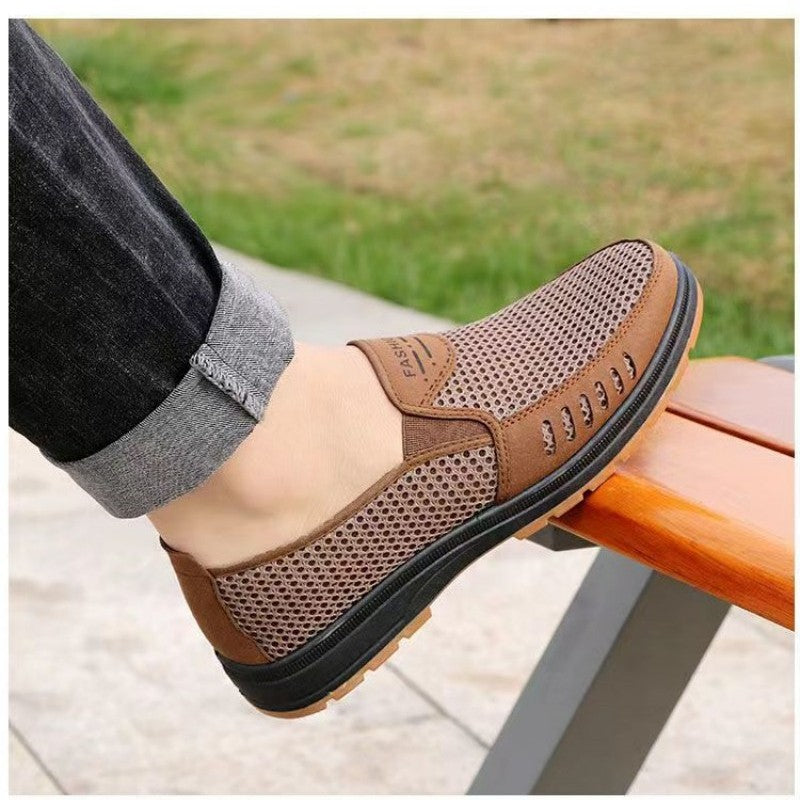 Men's Shoes Summer Men's Cloth Shoes New Breathable Casual Shoes A Foot Slipper Loafers Shoes Comfortable