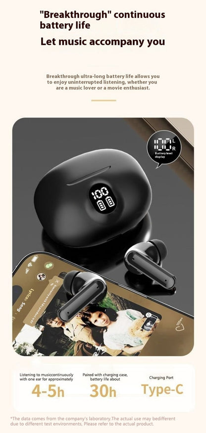 RichRipple New GT11 TWS Wireless Earphone Sports Earphods Digital LED Display Stereo Earphones with Mic 5.3 Bluetooth Type-C