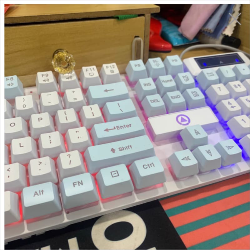 Keyboards Gaming Wired Keyboard Simple Personality All Match Color Luminous Mechanical Feel Desktop Laptop Accessories