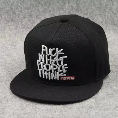 Fashion snapback baseball cap flat-brimmed hat visor hat wild personality Hat Men's Versatile Fashion Hip-hop Hat Street Flat Hat Duck Tongue Hat Women