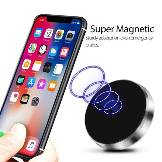 Sucker Car Phone Holder Universal Magnetic Mount Bracket Stick On Car Phone Stand for iPhone Xiaomi Huawei Samsung Dashboard Wall Mounted Car Magnet Sticker