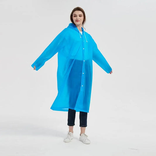 Disposable Adults Reusable Raincoats,Waterproof Rain Ponchos,Adults-Reusable Emergency Raincoats with Hoodand Drawstring