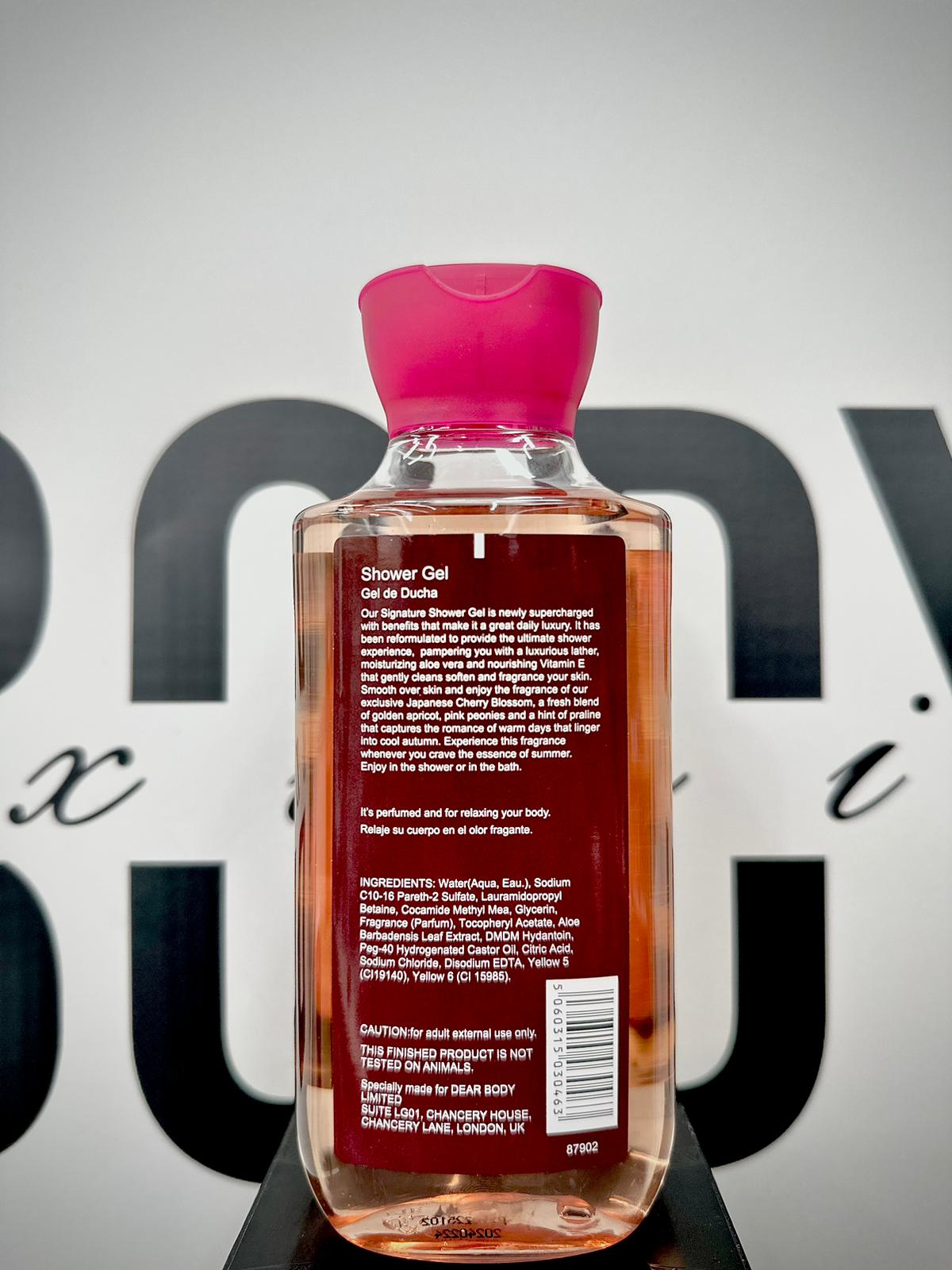 5 Pack Dear Body Japanese Cherry Blossom and Body Splash, Shower Gel, Splash, Cream and Hand Lotion Sweet Fresh Scent Signature Collection Body Luxuries Body Washes 5 in 1 Set