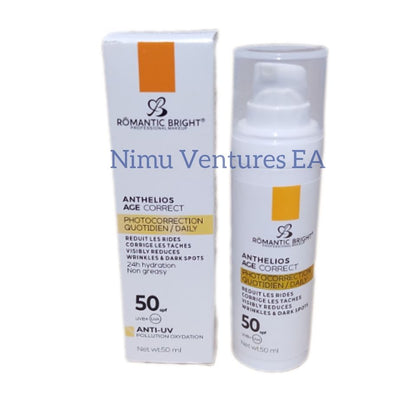 Anthelios Age Correct SPF 50 Sunscreen Photo Correction Protection Sunblock UVA UVB damage resistant repair film Sun Cream Romantic Bright