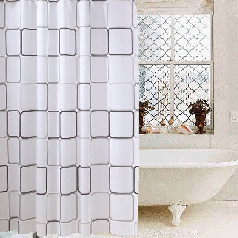 Waterproof PEVA Shower Curtain Liner Transparent Mildew Curtains Bath Decor with Curtain Hook
