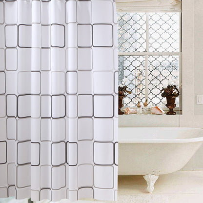 Waterproof PEVA Shower Curtain Liner Transparent Mildew Curtains Bath Decor with Curtain Hook