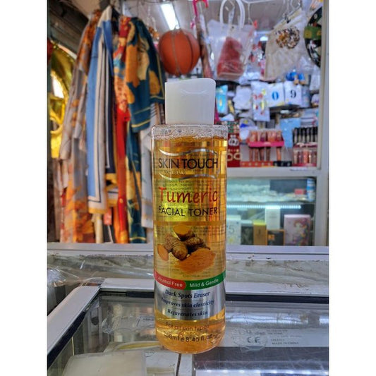 3 Packs Skin Touch Tumeric Facial Toner Alcohol-free Twith Tumeric Extract For All Skin Types Softer Smoother Hydrated Complexion Skin Touch Naturals Brightening Facial Toner , 250ml X 3