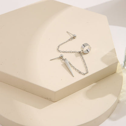 Europe and the United States new creative personality earrings punk style chain earrings bone clip has layers of fashion women