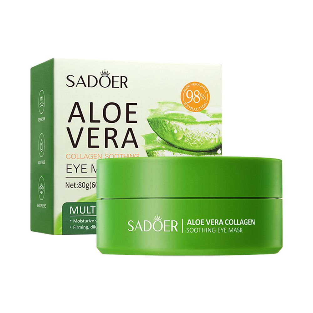 Aloe vera eye mask SADOER collagen improves dark circles, wrinkles, and eye bags 60pcs/30pairs