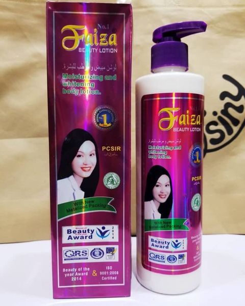 Faiza Moisturizing And Whitening Body Lotion Remove Dark Circles Acne Wrinkles Freckles and Moisturizing Lotion 400ml Evens Skin Tone Clear and Smoother Skin