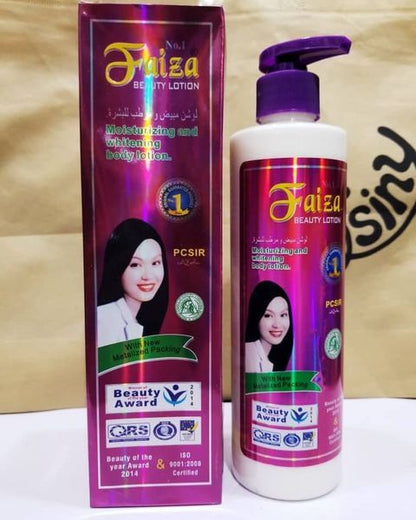 Faiza Moisturizing And Whitening Body Lotion Remove Dark Circles Acne Wrinkles Freckles and Moisturizing Lotion 400ml Evens Skin Tone Clear and Smoother Skin