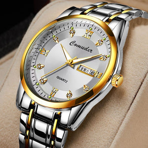 Men Watches High Quality Luxury Man Quartz Wristwatch Waterproof Luminous Date Week Men Watches Stainless Steel Male