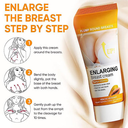 SADOER Enlarging Breast Cream Women's Chest Plumping and Lifting Cream Papaya Breast Enlargement Cream Breast Enhancement Cream Natural Firm Breast Enhancers Nourishing and Pushing Up Breast Lifter