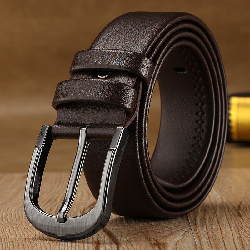 New Business Men Belts of Leather Luxury Design Buckle Belts for Jeans Retro Waist Strap Belt