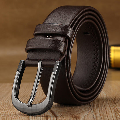 New Business Men Belts of Leather Luxury Design Buckle Belts for Jeans Retro Waist Strap Belt